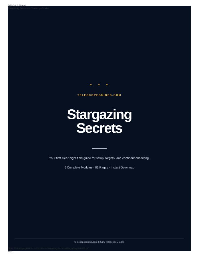 Stargazing Secrets PDF cover