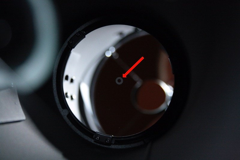 Center donut on the primary mirror